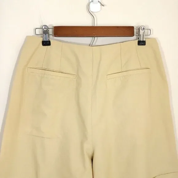 Zara Two Tone Wide Leg Pants Womens Size Medium 30 X 30 Cargo 100% Cotton Spring - Picture 7 of 11